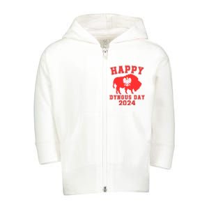 Happy Dyngus Day 2024 Dyngus Day Polish American Polska White Eagle Polish Eagle Toddler Zip Fleece Hoodie