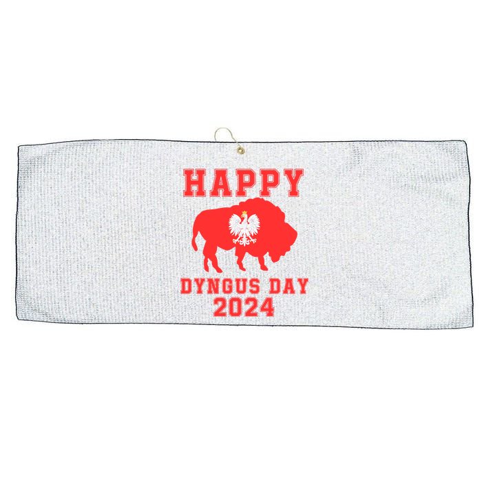 Happy Dyngus Day 2024 Dyngus Day Polish American Polska White Eagle Polish Eagle Large Microfiber Waffle Golf Towel