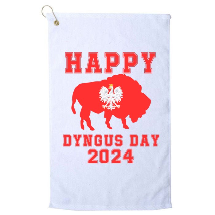 Happy Dyngus Day 2024 Dyngus Day Polish American Polska White Eagle Polish Eagle Platinum Collection Golf Towel