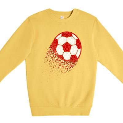 Happy Dot Day Ball With Polka Dots Funny Soccer Gift Premium Crewneck Sweatshirt