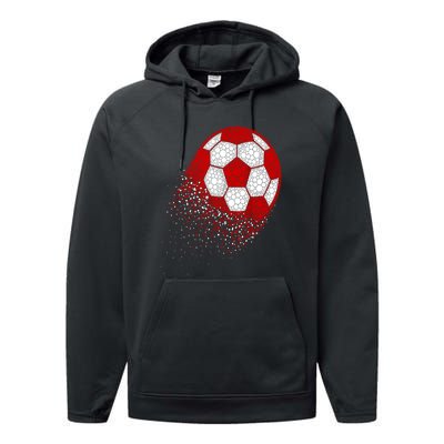 Happy Dot Day Ball With Polka Dots Funny Soccer Gift Performance Fleece Hoodie