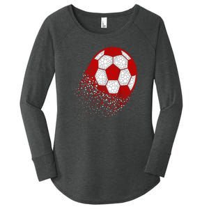 Happy Dot Day Ball With Polka Dots Funny Soccer Gift Women's Perfect Tri Tunic Long Sleeve Shirt