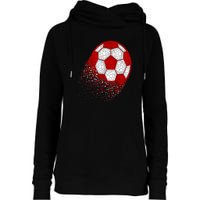 Happy Dot Day Ball With Polka Dots Funny Soccer Gift Womens Funnel Neck Pullover Hood