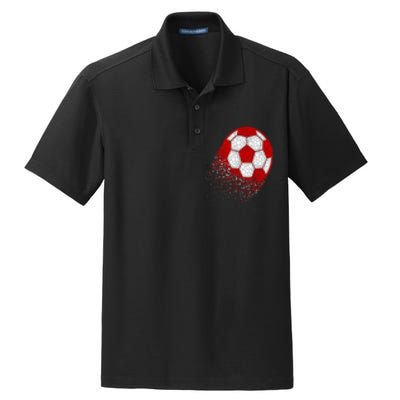 Happy Dot Day Ball With Polka Dots Funny Soccer Gift Dry Zone Grid Polo