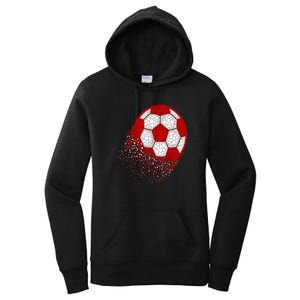 Happy Dot Day Ball With Polka Dots Funny Soccer Gift Women's Pullover Hoodie