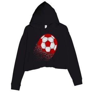 Happy Dot Day Ball With Polka Dots Funny Soccer Gift Crop Fleece Hoodie