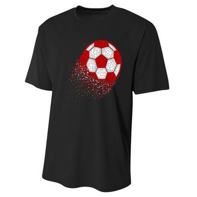 Happy Dot Day Ball With Polka Dots Funny Soccer Gift Performance Sprint T-Shirt