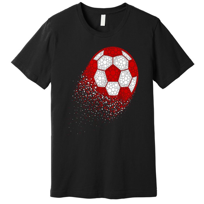 Happy Dot Day Ball With Polka Dots Funny Soccer Gift Premium T-Shirt