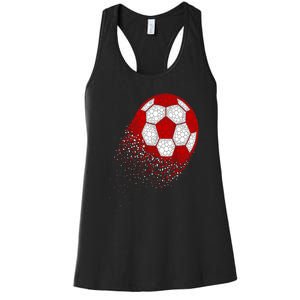 Happy Dot Day Ball With Polka Dots Funny Soccer Gift Women's Racerback Tank