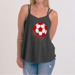 Happy Dot Day Ball With Polka Dots Funny Soccer Gift Women's Strappy Tank