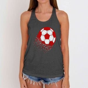 Happy Dot Day Ball With Polka Dots Funny Soccer Gift Women's Knotted Racerback Tank