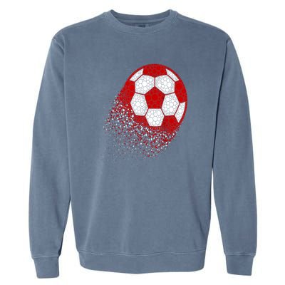 Happy Dot Day Ball With Polka Dots Funny Soccer Gift Garment-Dyed Sweatshirt