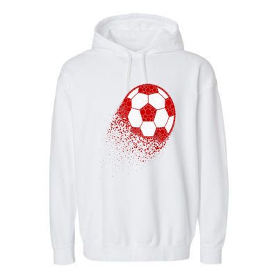 Happy Dot Day Ball With Polka Dots Funny Soccer Gift Garment-Dyed Fleece Hoodie