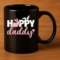 Happy Daddy Easter Dad Bunny Father's Day Easter Day 11oz C Handle Ceramic Mug