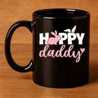 Happy Daddy Easter Dad Bunny Father's Day Easter Day 11oz C Handle Ceramic Mug