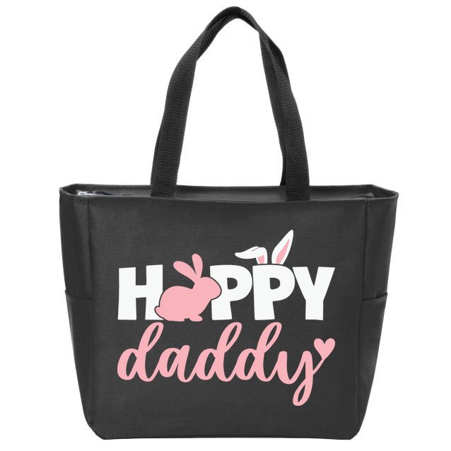 Happy Daddy Easter Dad Bunny Father's Day Easter Day Zip Tote Bag