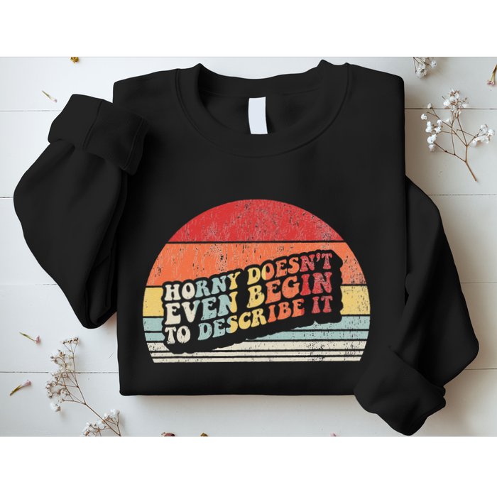 Horny DoesnT Even Begin To Describe It Funny Sweatshirt