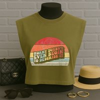 Horny DoesnT Even Begin To Describe It Funny Garment-Dyed Women's Muscle Tee