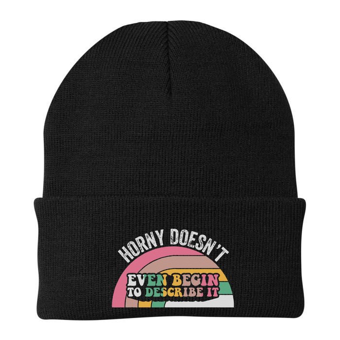 Horny DoesnT Even Begin To Describe It Retro Knit Cap Winter Beanie
