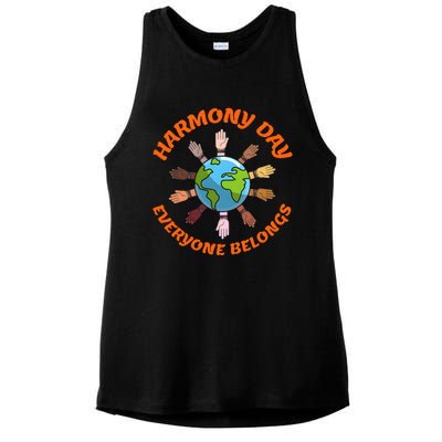 Harmony Day Everyone Belongs Ladies PosiCharge Tri-Blend Wicking Tank