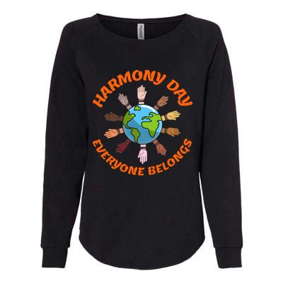 Harmony Day Everyone Belongs Womens California Wash Sweatshirt