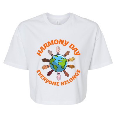 Harmony Day Everyone Belongs Bella+Canvas Jersey Crop Tee