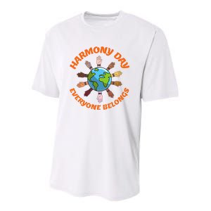 Harmony Day Everyone Belongs Youth Performance Sprint T-Shirt