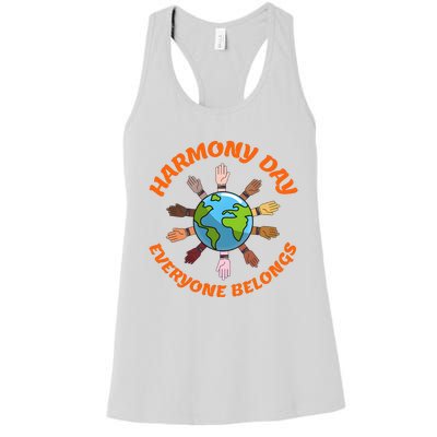 Harmony Day Everyone Belongs Women's Racerback Tank