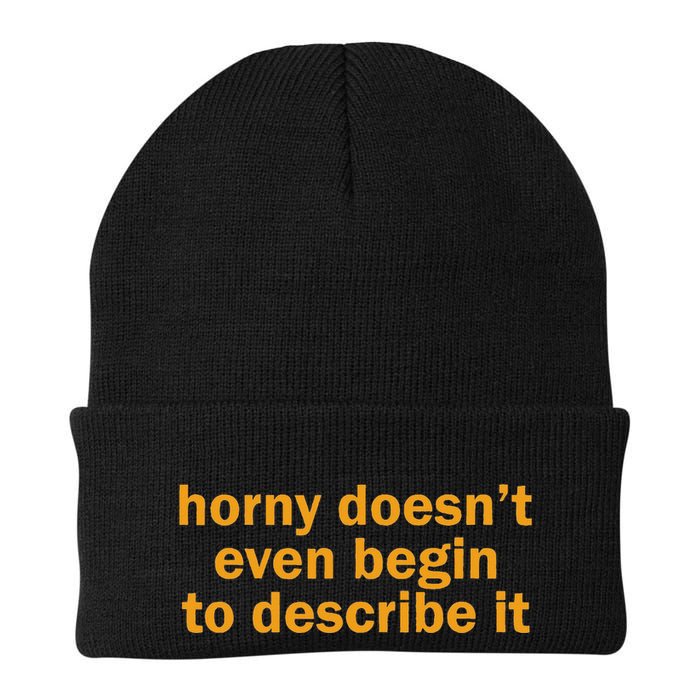 Horny Doesnt Even Begin To Describe It Knit Cap Winter Beanie