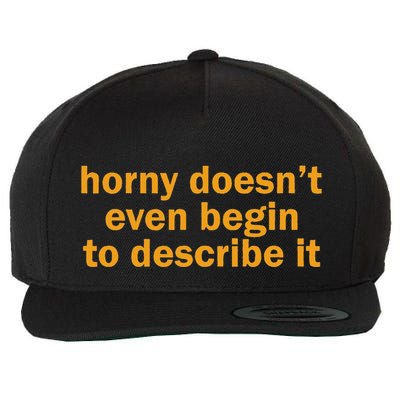 Horny Doesnt Even Begin To Describe It Wool Snapback Cap