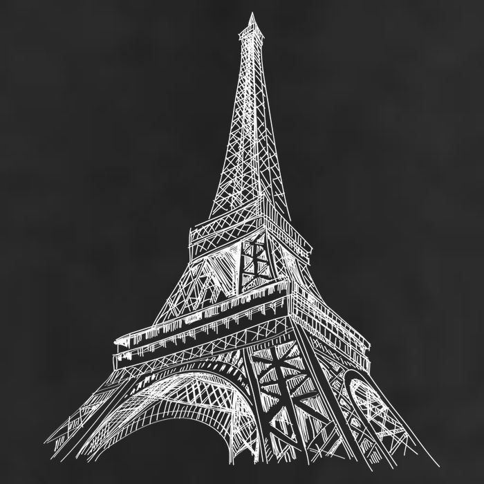 Hand Drawn Eiffel Tower Cool Comfort Performance Bucket Hat