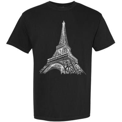 Hand Drawn Eiffel Tower Garment-Dyed Heavyweight T-Shirt