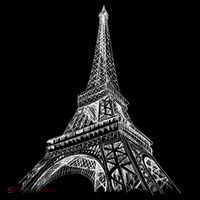 Hand Drawn Eiffel Tower Performance Shirt