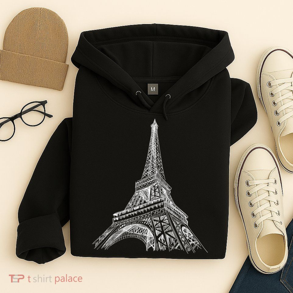 Hand Drawn Eiffel Tower Hoodie