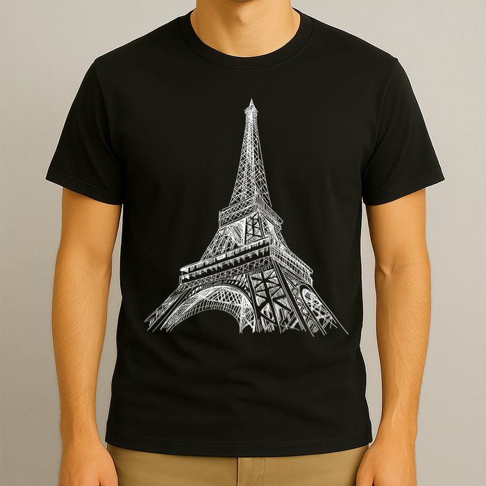 Hand Drawn Eiffel Tower T-Shirt