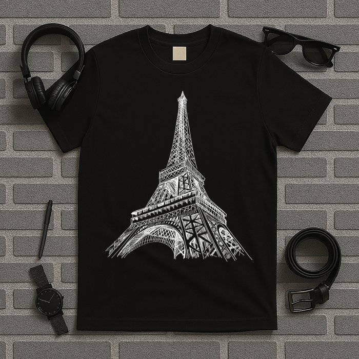 Hand Drawn Eiffel Tower T-Shirt