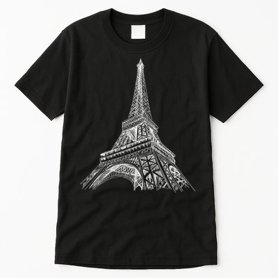 Hand Drawn Eiffel Tower Tall T-Shirt