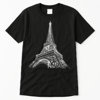 Hand Drawn Eiffel Tower Tall T-Shirt