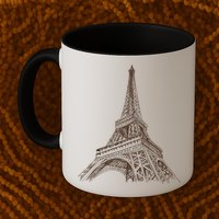 Hand Drawn Eiffel Tower Mug
