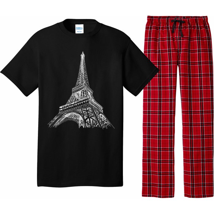 Hand Drawn Eiffel Tower Pajama Set