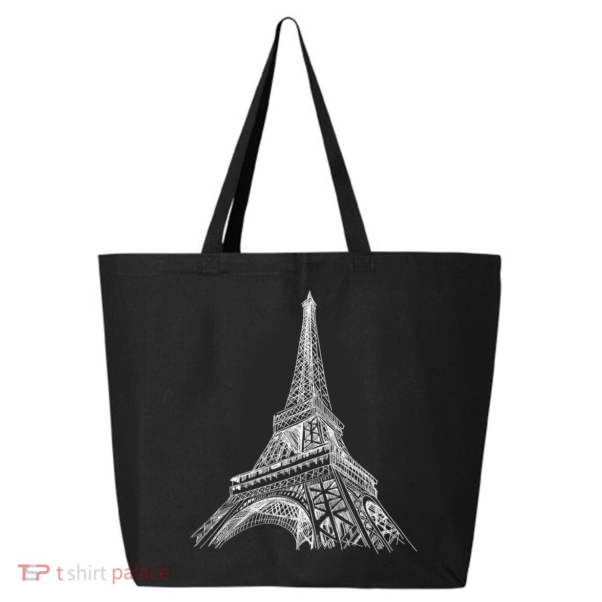 Hand Drawn Eiffel Tower 25L Jumbo Tote