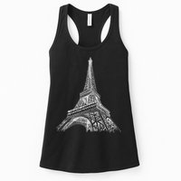 Hand Drawn Eiffel Tower Womens Tank Top