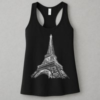 Hand Drawn Eiffel Tower Womens Tank Top