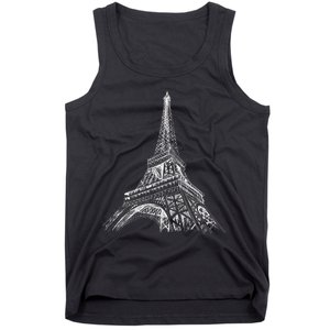 Hand Drawn Eiffel Tower Tank Top