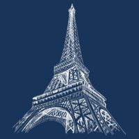 Hand Drawn Eiffel Tower Infant Baby Jersey Bodysuit