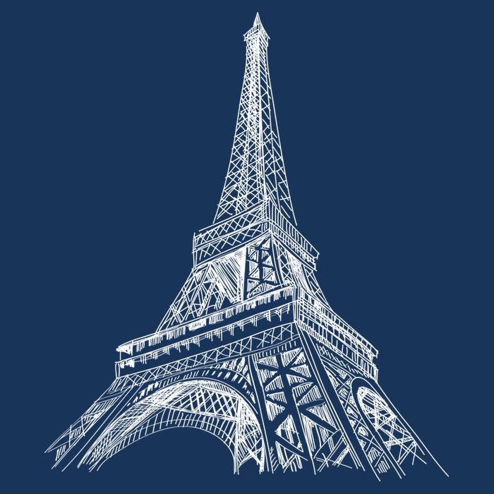 Hand Drawn Eiffel Tower Infant Baby Jersey Bodysuit