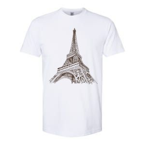 Hand Drawn Eiffel Tower Softstyle CVC T-Shirt