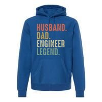 Husband Dad Engineer Legend Funny Vintage Engineer Dad Meaningful Gift Premium Hoodie