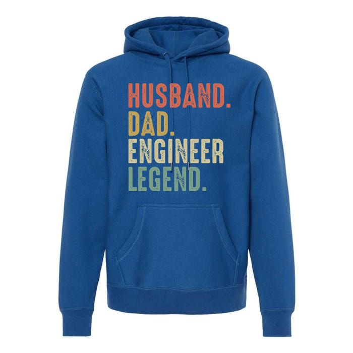 Husband Dad Engineer Legend Funny Vintage Engineer Dad Meaningful Gift Premium Hoodie