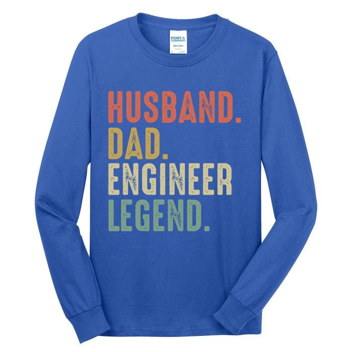 Husband Dad Engineer Legend Funny Vintage Engineer Dad Meaningful Gift Tall Long Sleeve T-Shirt